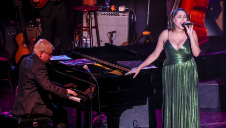 China Forbes and pianist performing on stage