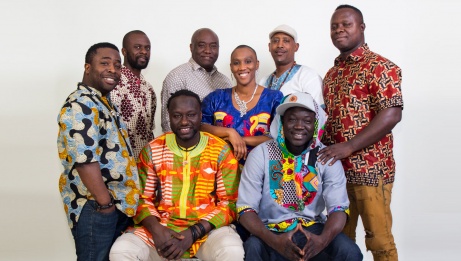 Members of the Okavango African Orchestra. 