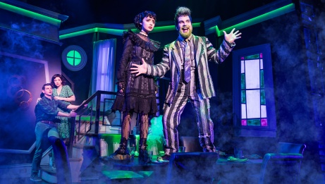  Isabella Esler (Lydia) and Justin Collette (Beetlejuice) plus the cast of Beetlejuice. © Matthew Murphy, 2022