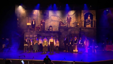 Full cast on stage