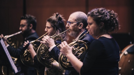 Four French horn players. © Greggory Clark