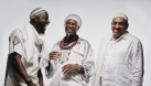 Omar Sosa & Seckou Keita SUBA Trio on a white background © Laurent Seroussi