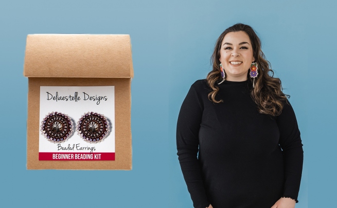 Boucles D'oreilles Artisanales Jostovo - Peintes à La Main Par L'artiste Karavaeva - Fabriqué En Russie - Pièce Unique